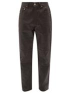 Our Legacy - Formal Rider Cut Coated Cotton Trousers - Mens - Brown