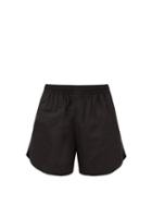 Matchesfashion.com Balenciaga - Bb-embroidered Shell Shorts - Womens - Black