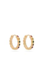Matchesfashion.com Theodora Warre - Positivity Gold Plated Hoop Earrings - Womens - Multi