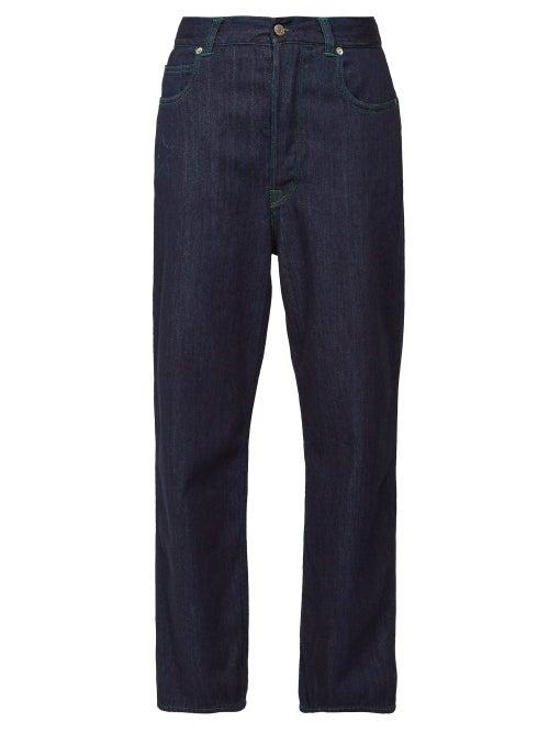 Matchesfashion.com Golden Goose - Kim Contrast Topstitched Straight Leg Jeans - Womens - Indigo