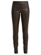 Matchesfashion.com The Row - Moto Leather Trousers - Womens - Black