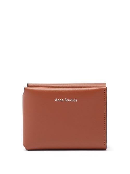 Matchesfashion.com Acne Studios - Logo-debossed Tri-fold Leather Wallet - Womens - Tan