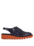 Stella Mccartney Odette Lace-up Snake-effect Slingback Shoes
