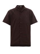 Matchesfashion.com Lanvin - Striped Twill Shirt - Mens - Black Red