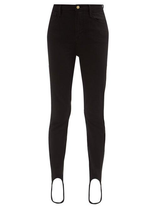Frame - Ali High-rise Stirrup-cuff Jeans - Womens - Black