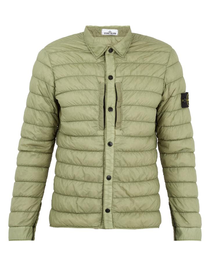 Stone Island Point-collar Quilted Technical Jacket