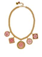 Matchesfashion.com Rosantica By Michela Panero - Ciucciue Painted Tile Charm Necklace - Womens - Red