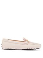Matchesfashion.com Tod's - Gommino Corduroy And Leather Loafers - Womens - Light Pink