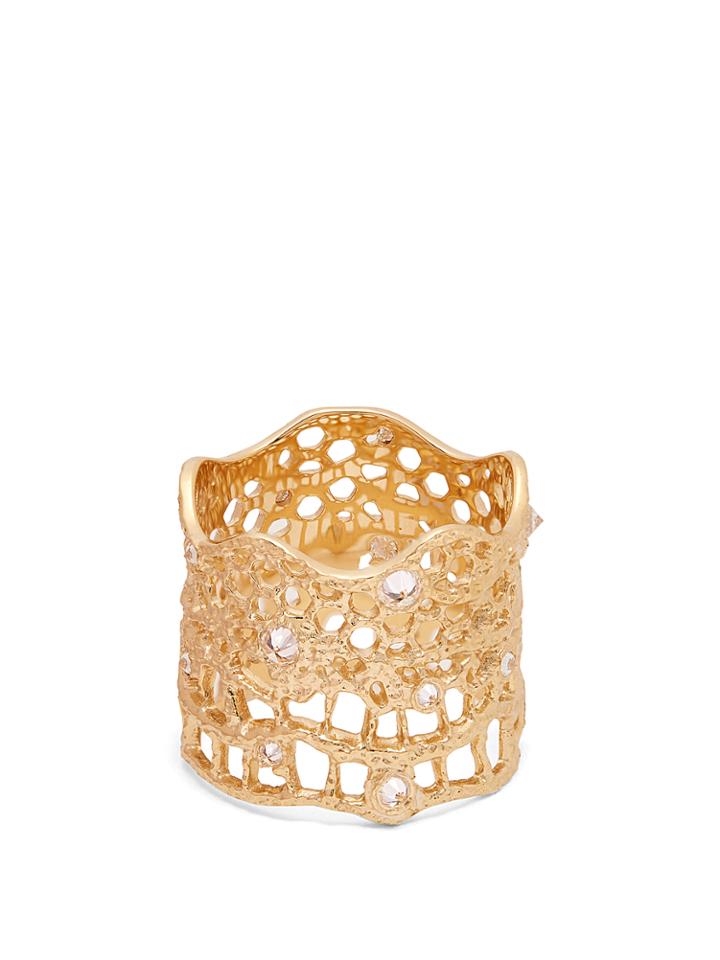 Aurélie Bidermann Fine Jewellery Diamond, Aquamarine & Yellow-gold Ring