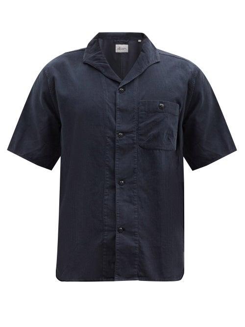Matchesfashion.com Albam - Miles Cotton-needlecord Shirt - Mens - Navy