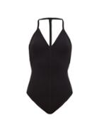 Matchesfashion.com Rick Owens - Halterneck Swimsuit - Womens - Black