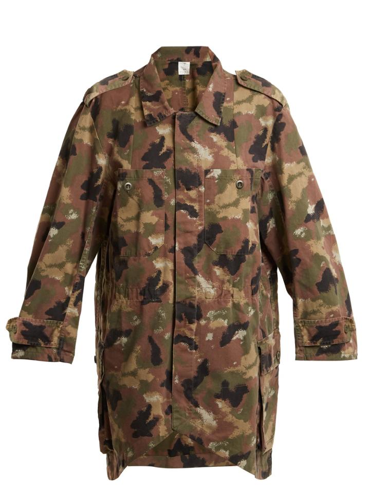 Myar Oversized Camouflage-print Cotton Shirtdress