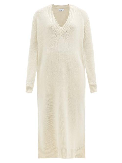 Raey - Recycled Cashmere-blend Deep V-neck Dress - Womens - Ivory