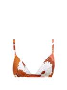 Matchesfashion.com Dodo Bar Or - Rachelle Floral Print Bikini Top - Womens - Brown Print