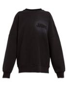 Matchesfashion.com Calvin Klein 205w39nyc - Jaws Raw Hem Cotton Jersey Sweatshirt - Womens - Black