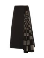 Fendi Checked Gazar-insert Midi Skirt