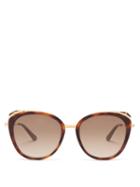 Matchesfashion.com Cartier Eyewear - Core Cat-eye Acetate Sunglasses - Womens - Tortoiseshell