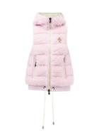 Moncler Grenoble - Logo-patch Quilted-fleece Down Gilet - Womens - Pink