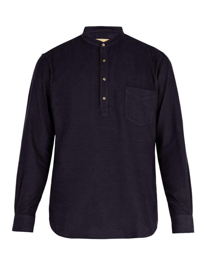 De Bonne Facture Grandad-collar Cotton Shirt