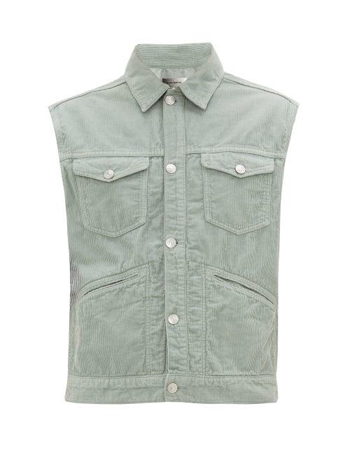 Matchesfashion.com Isabel Marant - Icare Cotton-corduroy Gilet - Mens - Green