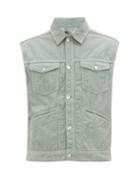 Matchesfashion.com Isabel Marant - Icare Cotton-corduroy Gilet - Mens - Green