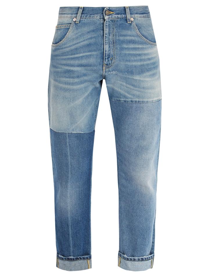 Gucci Patchwork Straight-leg Jeans