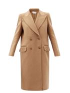 Matchesfashion.com Alexander Mcqueen - Double-breasted Camel-hair Coat - Womens - Camel