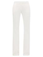 Matchesfashion.com Alexander Mcqueen - Flared Crepe Tailored Trousers - Womens - Ivory