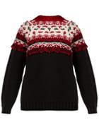 Matchesfashion.com Moncler - Knitted Wool Sweater - Womens - Black Multi