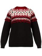Matchesfashion.com Moncler - Knitted Wool Sweater - Womens - Black Multi