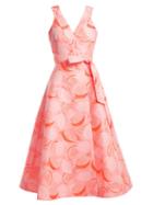 Matchesfashion.com Vika Gazinskaya - Lemon Jacquard Wrap Dress - Womens - Pink Print