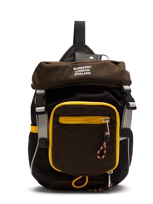 Matchesfashion.com Burberry - Logo Print Mini Backpack - Mens - Grey