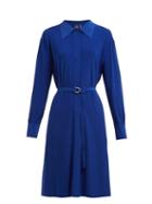 Matchesfashion.com Norma Kamali - Belted Jersey Shirtdress - Womens - Blue