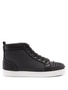 Christian Louboutin - Lou Spikes Leather High-top Trainers - Mens - Black