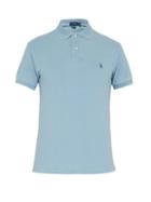 Matchesfashion.com Polo Ralph Lauren - Logo Embroidered Cotton Piqu Polo T Shirt - Mens - Light Blue