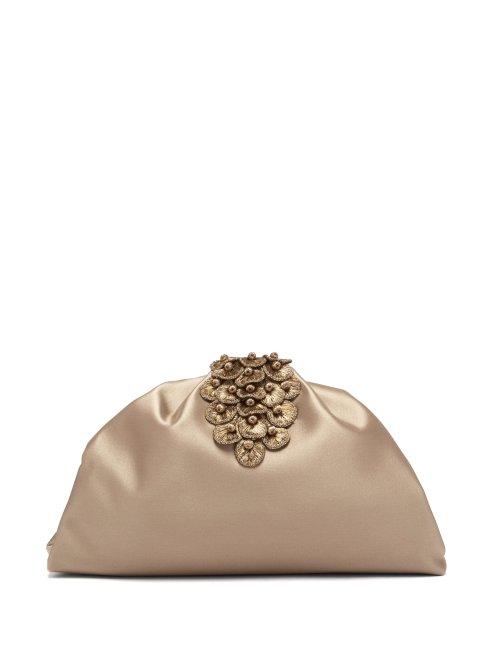 Matchesfashion.com Sanayi 313 - Zinnia Satin Clutch - Womens - Beige