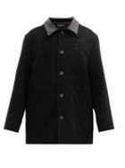 Matchesfashion.com Balenciaga - Double-collar Wool-blend Jacket - Mens - Black