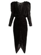 Matchesfashion.com Isabel Marant - Maray Devor Midi Dress - Womens - Black