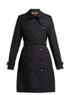 Matchesfashion.com Burberry - Kensington Gabardine Trench Coat - Womens - Blue