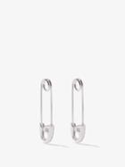 Balenciaga - Safety Pin Sterling-silver Earrings - Womens - Silver