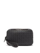 Matchesfashion.com Dunhill - Signature-print Coated Cotton-canvas Pouch - Mens - Black