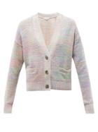 Ladies Rtw Re/done - 90s Cropped Cotton-blend Cardigan - Womens - Grey Multi