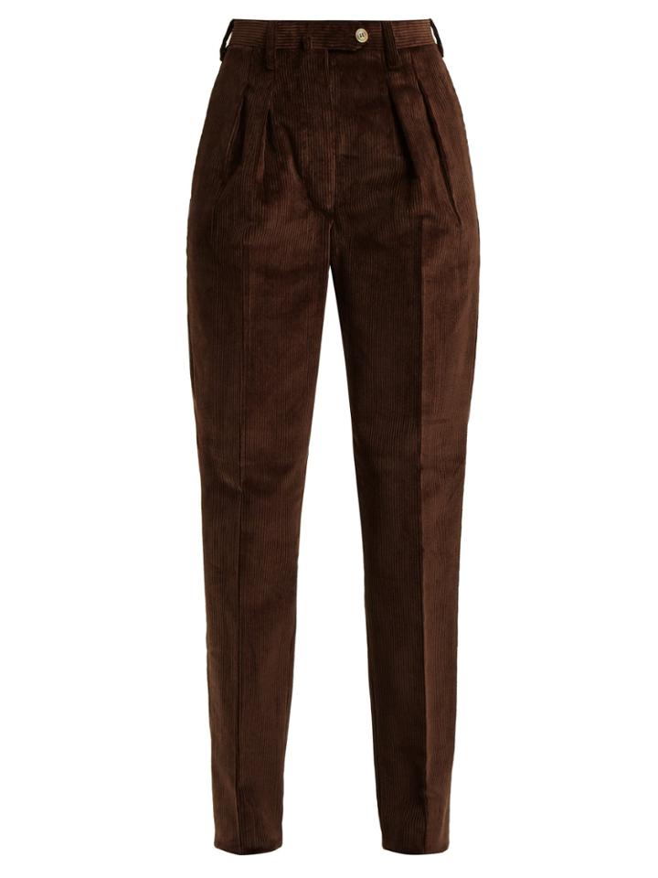 Giuliva Heritage Collection Husband Slim-leg Corduroy Trousers
