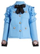 Gucci Ruffle-trimmed Cotton-blend Cady Jacket