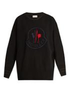 Moncler Logo-embroidered Wool-blend Sweater
