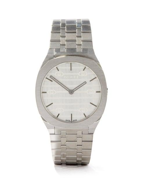 Gucci - 25h Stainless-steel Watch - Mens - Silver