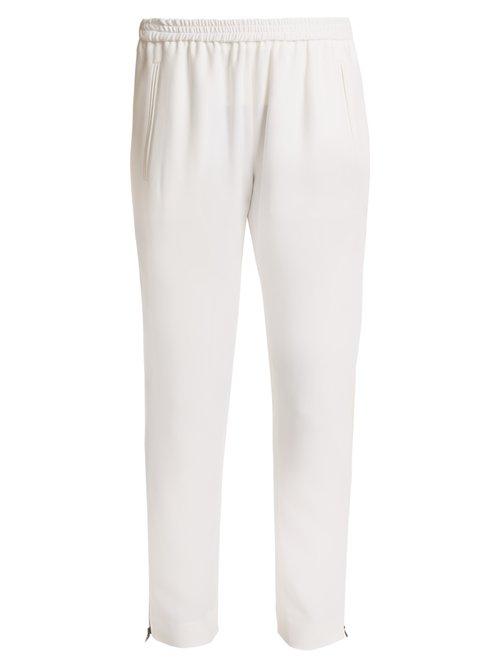 Matchesfashion.com Stella Mccartney - Tamara Tapered Leg Stretch Crepe Cady Trousers - Womens - Ivory