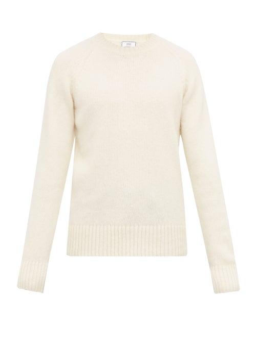 Matchesfashion.com Ami - Knitted Sweater - Mens - Cream
