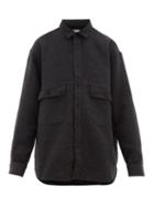 Matchesfashion.com Raey - Oversized Textured Cotton Blend Shirt - Mens - Black