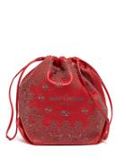 Matchesfashion.com Saint Laurent - Teddy Bandana Stud Drawstring Bucket Bag - Womens - Red